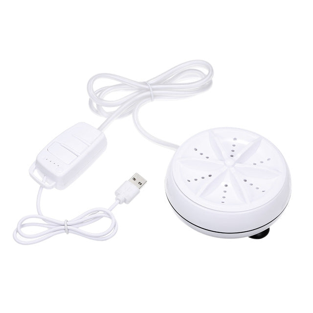 Portable Mini Washing Machine Ultrasonic Turbine Clothes Mini Washer with USB Cable Convenient for Travel, 3 in 1, 2 in 1 3 in 1