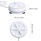 Portable Mini Washing Machine Ultrasonic Turbine Clothes Mini Washer with USB Cable Convenient for Travel, 3 in 1, 2 in 1