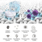 Portable Mini Washing Machine Ultrasonic Turbine Clothes Mini Washer with USB Cable Convenient for Travel, 3 in 1, 2 in 1