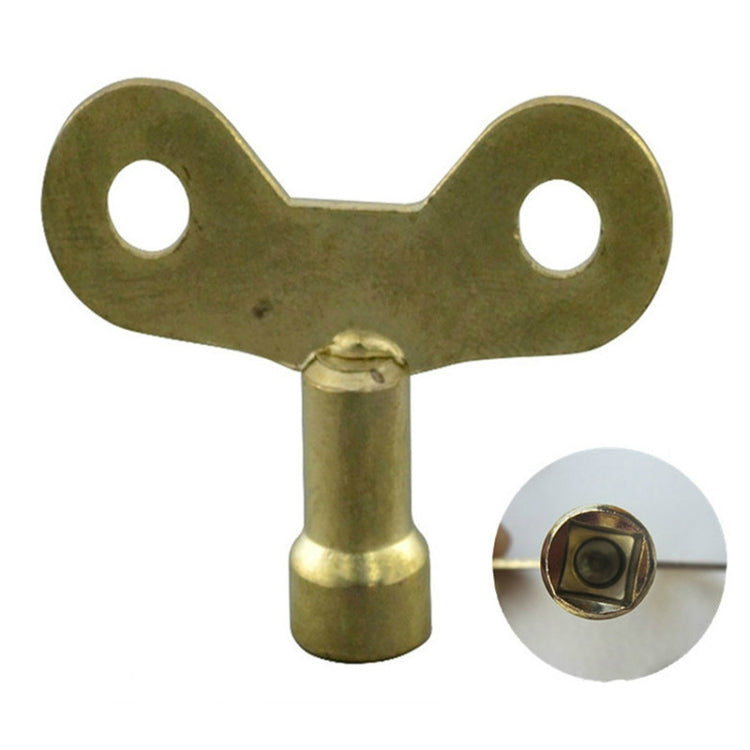 5 PCS Faucet Key Solid Brass Lock Radiator Plumbing Drainage Square Hole Socket Faucet Key, Inner Diameter 6.25 mm Inner Diameter 6.25 mm
