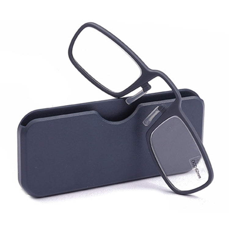 2 PCS TR90 Pince-nez Reading Glasses Presbyopic Glasses with Portable Box, +1.00D, +1.50D, +2.00D, +2.50D, +3.00D, +3.50D – Durable Build, Easy to Use +2.50D Blue