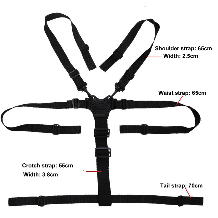Five-point Child Safety Belt For Baby Stroller Seat Belt, Seat Belt – Durable Build, Easy to Use