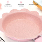 Baby Complementary Food Pot Cooking Milk Pan Maifan Stone Non Stick Household Multifunction Small Pot, Blue Milk Pan With Lid
