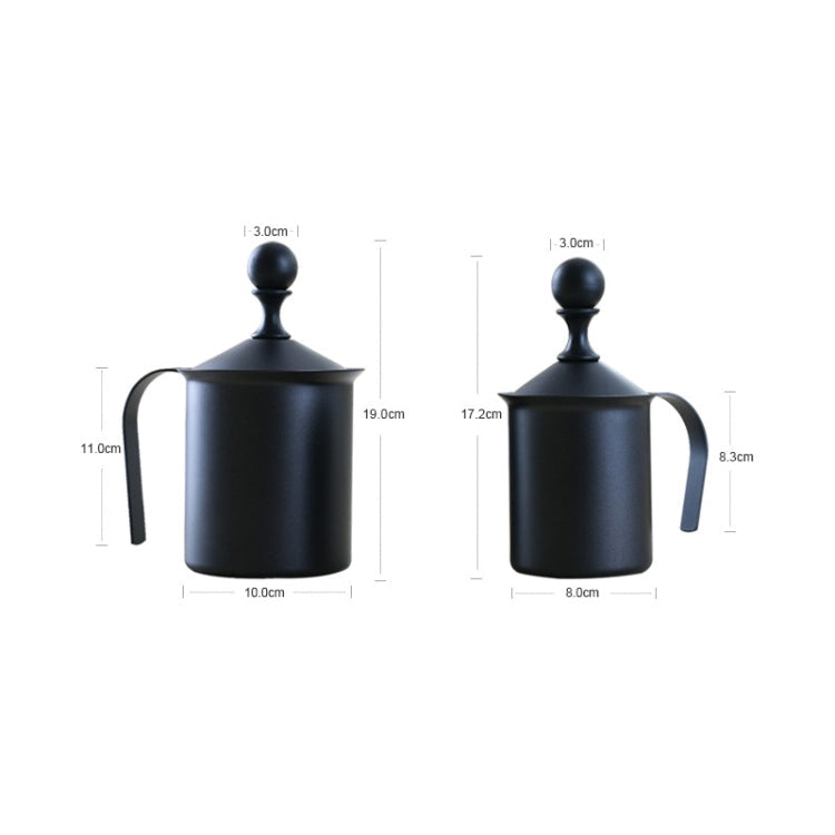 Pump Creamer Stainless Steel Double Mesh Manual Coffee Milk Foam Frothing Pitcher Froth Pump Foamer Cup, 400cc, 800cc – Durable Build, Easy to Use