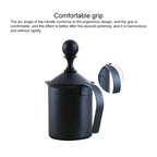 Pump Creamer Stainless Steel Double Mesh Manual Coffee Milk Foam Frothing Pitcher Froth Pump Foamer Cup, 400cc, 800cc – Durable Build, Easy to Use