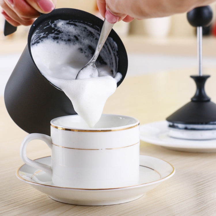 Pump Creamer Stainless Steel Double Mesh Manual Coffee Milk Foam Frothing Pitcher Froth Pump Foamer Cup, 400cc, 800cc – Durable Build, Easy to Use