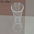 2 PCS PC Small Measuring Cup Device Double-headed Graduated Milk Tea Scale Cup Oz Measuring Tool, Large Large
