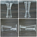 2 PCS PC Small Measuring Cup Device Double-headed Graduated Milk Tea Scale Cup Oz Measuring Tool, Large