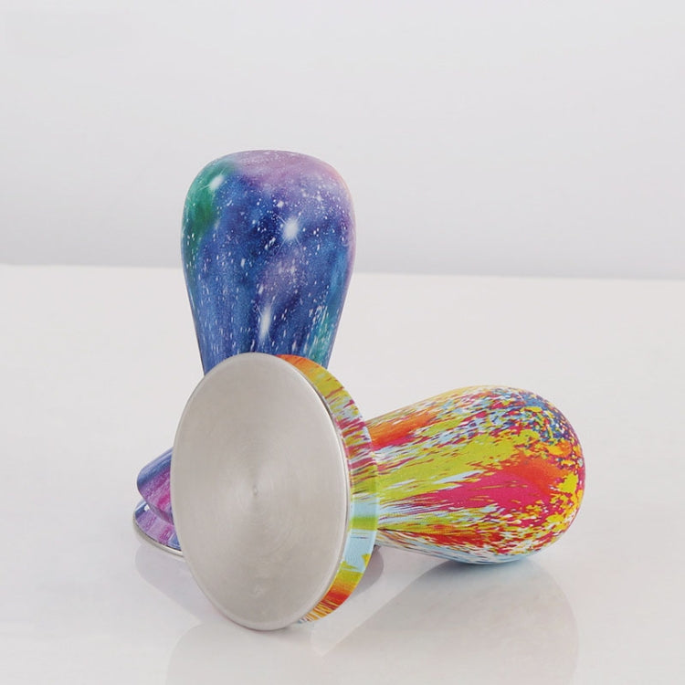 58mm Coffee Tamper Coloured Silicone Frosted Handle Coffee Hammer 304 Stainless Steel Powder Press Coffee Accessories, Starry Sky, Milk White