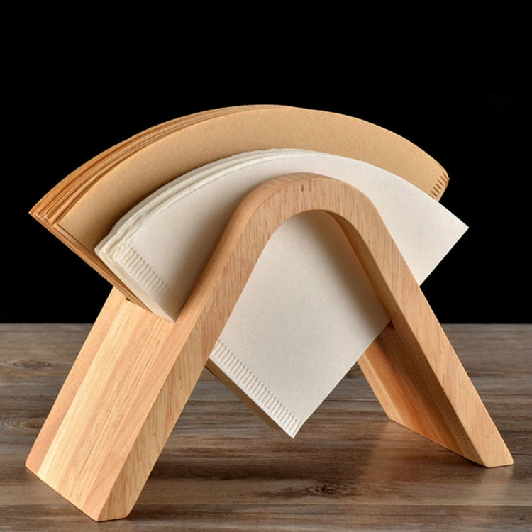 Coffee Filter Holder Coffee Storage Rack Filter Box Paper Base Bracket Display Stand, Wooden V Holder Wooden V Holder