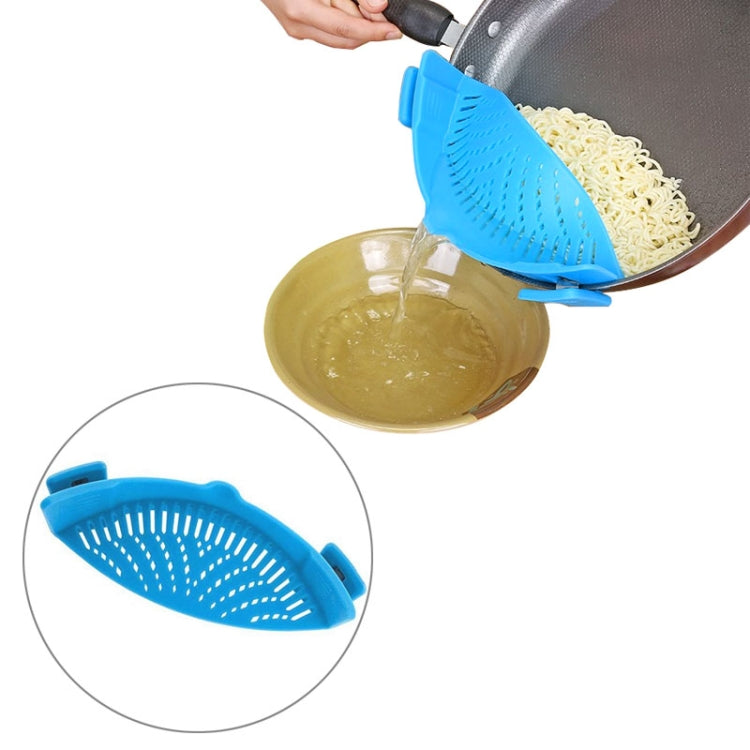 Silicone Pot Filter Kitchen Clip Pot Filter Drain Excess Liquid Drain Pasta Vegetable Cookware – Durable Build, Easy to Use Default Title
