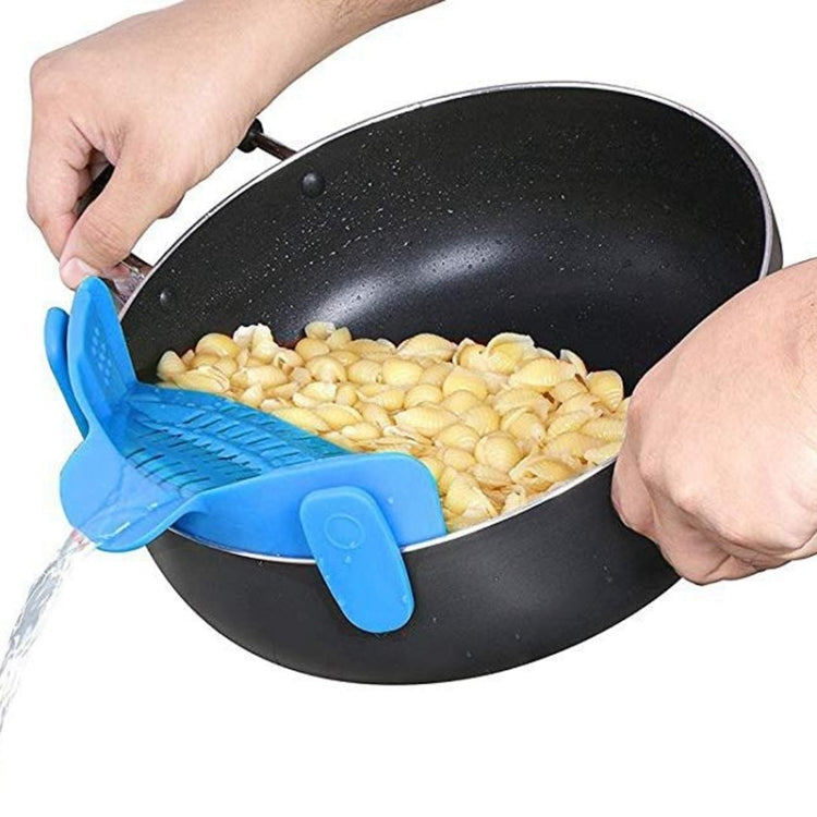Silicone Pot Filter Kitchen Clip Pot Filter Drain Excess Liquid Drain Pasta Vegetable Cookware – Durable Build, Easy to Use