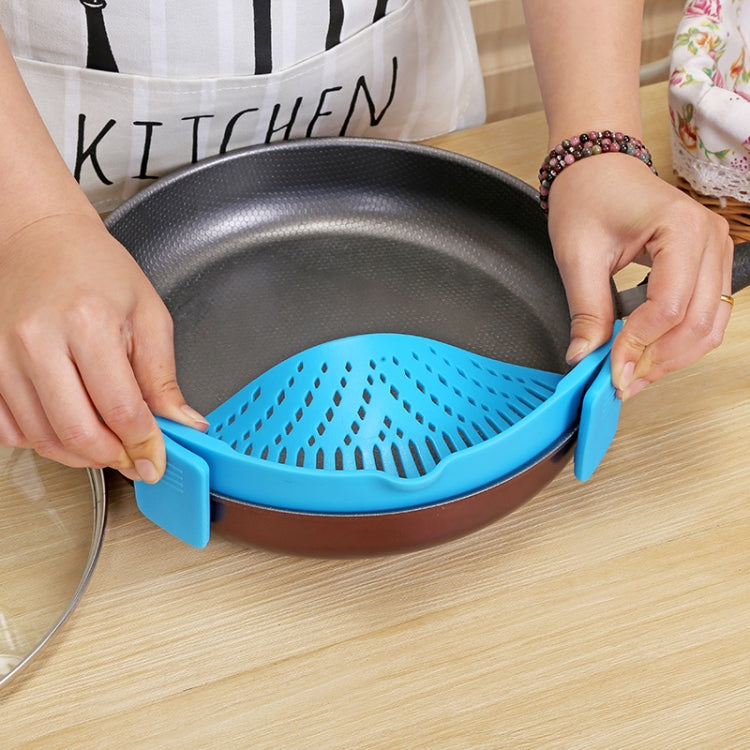 Silicone Pot Filter Kitchen Clip Pot Filter Drain Excess Liquid Drain Pasta Vegetable Cookware – Durable Build, Easy to Use