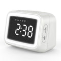 BT-511 Mini LED HD Mirror Bluetooth Speaker, Support 32GB TF Card & 3.5mm AUX & Dual Alarm Clock & Real-time Temperature & Hands-free Calling, White, Pink, Black, Red White