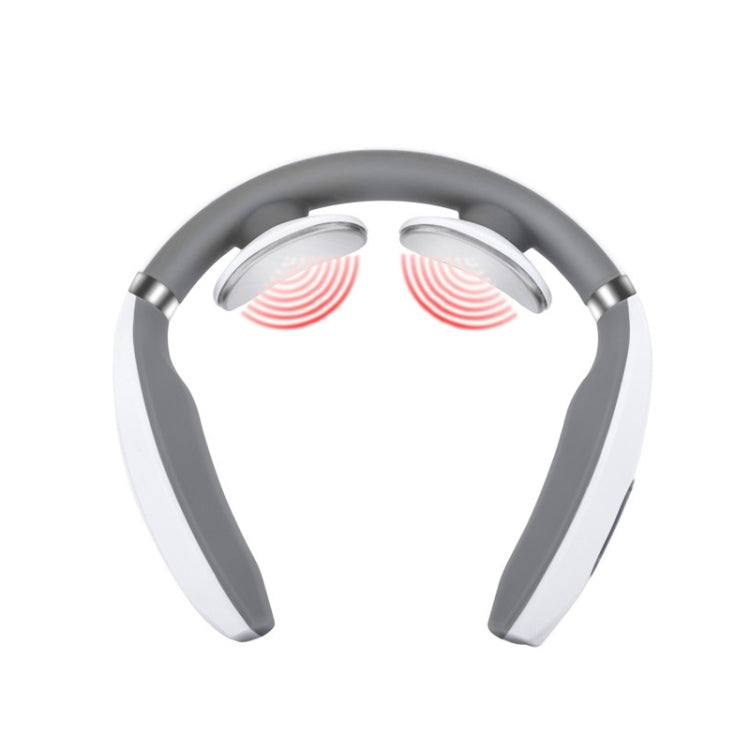 Cervical Vertebra Massager Charging Intelligent Pulse Physiotherapy Instrument Electromagnetic Vibration Neck Protector, Black, Red