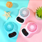 Multifunctional Clock Small Fan Creative Desktop Mini USB Fan, White, Pink, Blue – Durable Build, Easy to Use