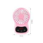 Multifunctional Clock Small Fan Creative Desktop Mini USB Fan, White, Pink, Blue – Durable Build, Easy to Use
