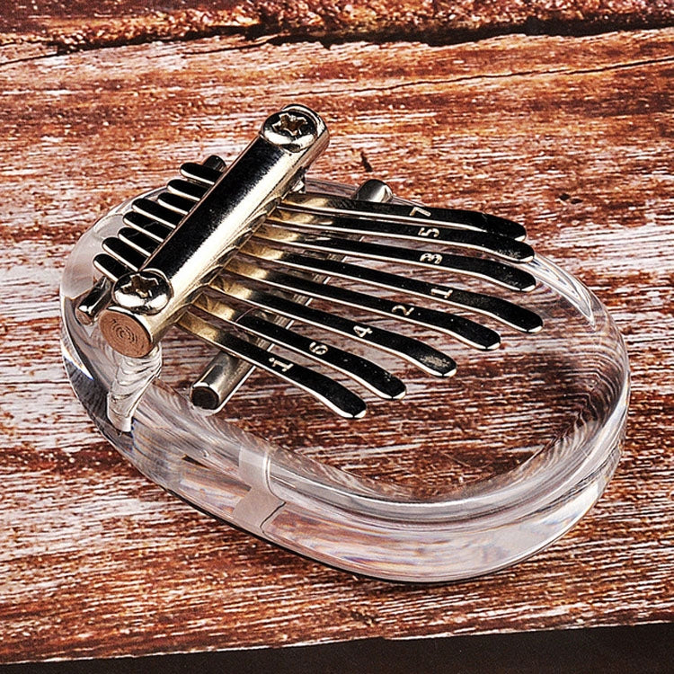 8-Note Thumb Piano Mini Carimba Instrument – Durable Build, Easy to Use Transparent
