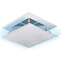 Central Air Conditioning Wind Shield Wall-Mounted Anti Direct Blowing Windshield, 45x45cm, 60x60cm 45x45cm White