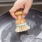 Multifunctional Tool Kitchen Cleaning Brush Wooden Handle Dish Scrubber Pot Pan Dishwasher, Solid wood Brush Solid wood Brush