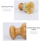 Multifunctional Tool Kitchen Cleaning Brush Wooden Handle Dish Scrubber Pot Pan Dishwasher, Solid wood Brush