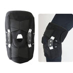 Adjustable Paste Type Breathable Sports Knee Protector with Aluminum Bracket, Paste Sports Knee Protector(Black)