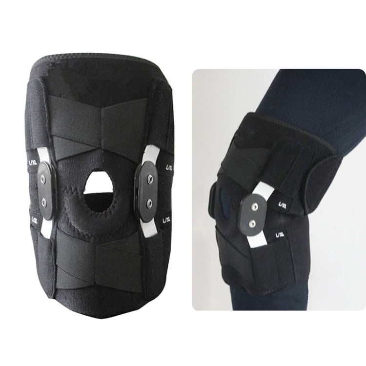 Adjustable Paste Type Breathable Sports Knee Protector with Aluminum Bracket, Paste Sports Knee Protector(Black)