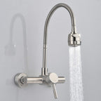 Stainless Steel Material Wall Mounted Kitchen Sink Mixer Faucet Free Rotation Hose Water Tap, Rotation Hose Water Tap Rotation Hose Water Tap