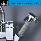 Kitchen Faucet Mixer Tap Single Handle Two Swivel Spouts Hot Cold Water Tap Pull Out Flushing Spray Tap, Low – Durable Build, Easy to Use