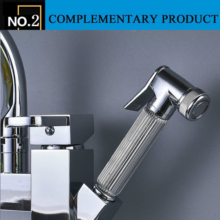 Kitchen Faucet Mixer Tap Single Handle Two Swivel Spouts Hot Cold Water Tap Pull Out Flushing Spray Tap, Low – Durable Build, Easy to Use