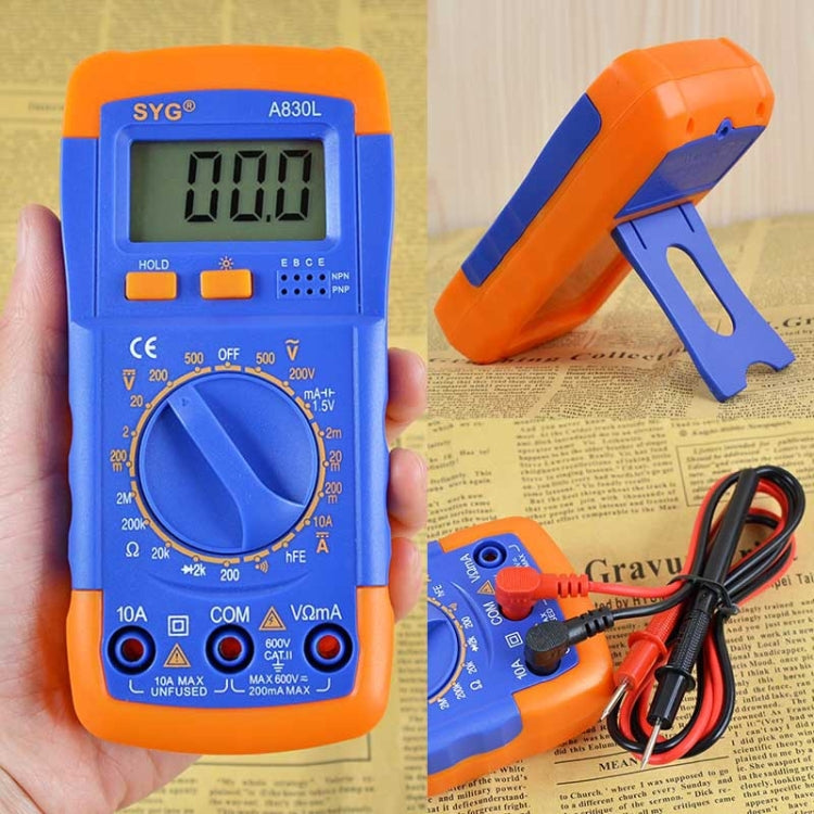 A830L Protection Luminous Multi-purpose Capacitance Meter Digital Multimeter Default Title