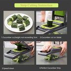Vegetable Cutter Kitchen Slicer Fruit Cutter Potato Peeler Carrot Cheese Grater Vegetable Slicer, Vegetable Cutter – Durable Build, Easy to Use