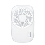 Portable Hand Held USB Rechargeable Mini Fan White