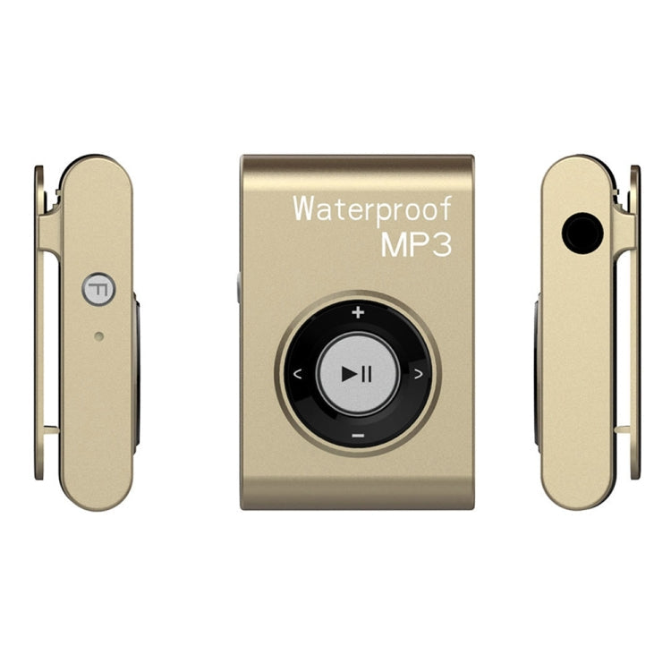 IPX8 Waterproof Swimming Diving Sports MP3 Music Player with Clip & Earphone, Support FM, 4GB, 8GB – Waterproof 8GB Gold