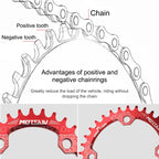 MOTSUV Round Narrow Wide Chainring MTB Bicycle 104BCD Tooth Plate Parts, Elliptic plate 34T, Elliptic plate 36T, Elliptic plate 38T