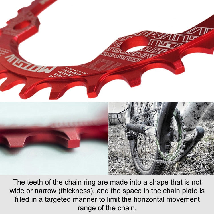 MOTSUV Round Narrow Wide Chainring MTB Bicycle 104BCD Tooth Plate Parts, Elliptic plate 34T, Elliptic plate 36T, Elliptic plate 38T