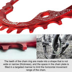 MOTSUV Round Narrow Wide Chainring MTB Bicycle 104BCD Tooth Plate Parts, Elliptic plate 34T, Elliptic plate 36T, Elliptic plate 38T