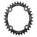 MOTSUV Round Narrow Wide Chainring MTB Bicycle 104BCD Tooth Plate Parts, Elliptic plate 34T, Elliptic plate 36T, Elliptic plate 38T Elliptic plate 34T Black