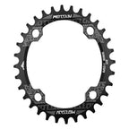 MOTSUV Round Narrow Wide Chainring MTB Bicycle 104BCD Tooth Plate Parts, Elliptic plate 34T, Elliptic plate 36T, Elliptic plate 38T Elliptic plate 34T Black