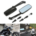 Anti-glare Square Aluminum Motorcycle Modified Rearview Mirror, White Mirror, Anti-glare Anti-glare