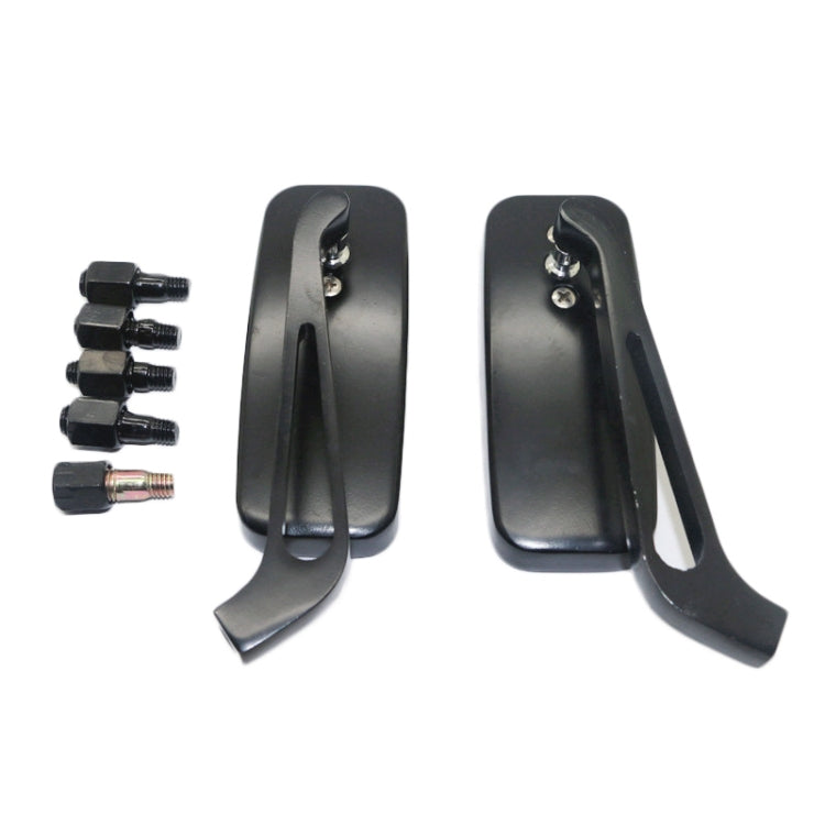 Anti-glare Square Aluminum Motorcycle Modified Rearview Mirror, White Mirror, Anti-glare
