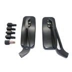 Anti-glare Square Aluminum Motorcycle Modified Rearview Mirror, White Mirror, Anti-glare