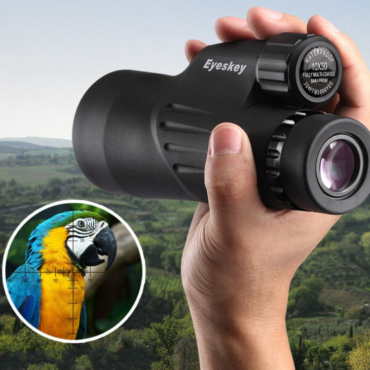 Eyeskey 10X50 Telescope Measurable Large Caliber High Magnification HD Low Light Level Night Vision Waterproof Monocular Binoculars, 10X50 Monocular 10X50 Monocular