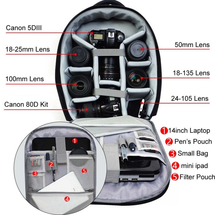 CADeN USB SLR Camera Bag Canon Nikon Professional Waterproof Portable Unisex Camera Bag