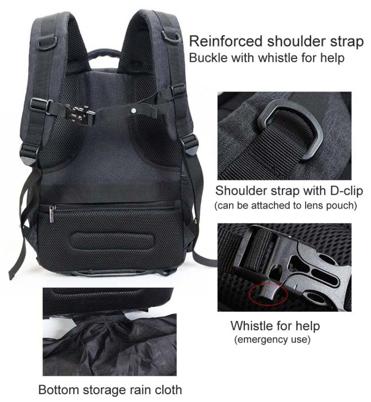 CADeN USB SLR Camera Bag Canon Nikon Professional Waterproof Portable Unisex Camera Bag