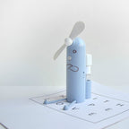 Creative Mobile Phone Bracket Cartoon Spray Mini Fan Portable Usb Fan Blue