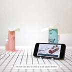 Creative Mobile Phone Bracket Cartoon Spray Mini Fan Portable Usb Fan