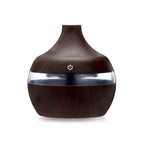 300ML Waterdrop Shape USB Wood Grain Aromatherapy Air Purifier Mute Humidifier, Deep Wood Grain Deep Wood Grain