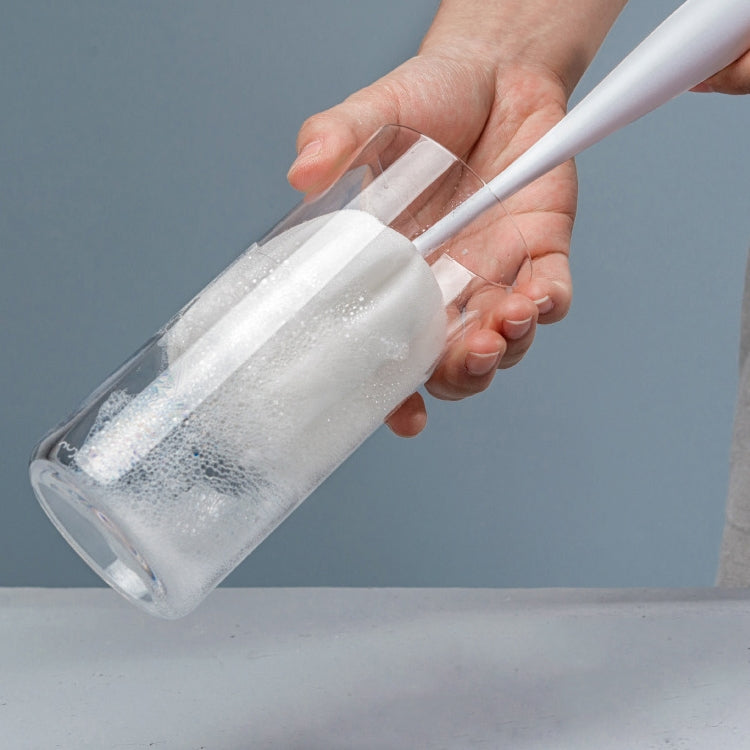 Long Handle Sponge Cup Brush Mug Cleaning Brush Bottle Brush Glass Cup Brush, White, Black, Pink, Gray