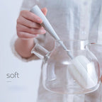 Long Handle Sponge Cup Brush Mug Cleaning Brush Bottle Brush Glass Cup Brush, White, Black, Pink, Gray